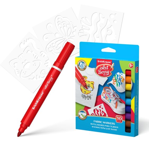 Textil színek ArtBerry®, 3 sablonnal alt=