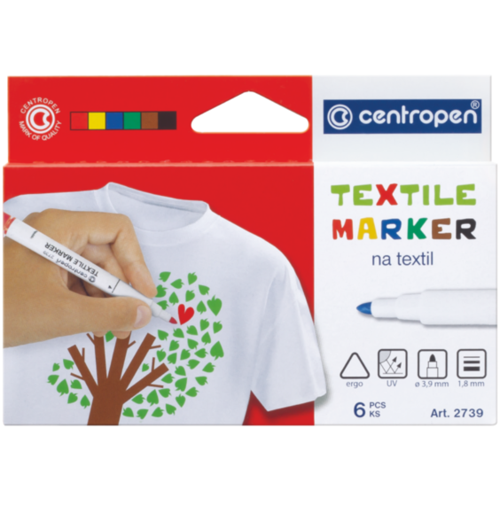 Textil jelölő 2739, szett 6 db alt=