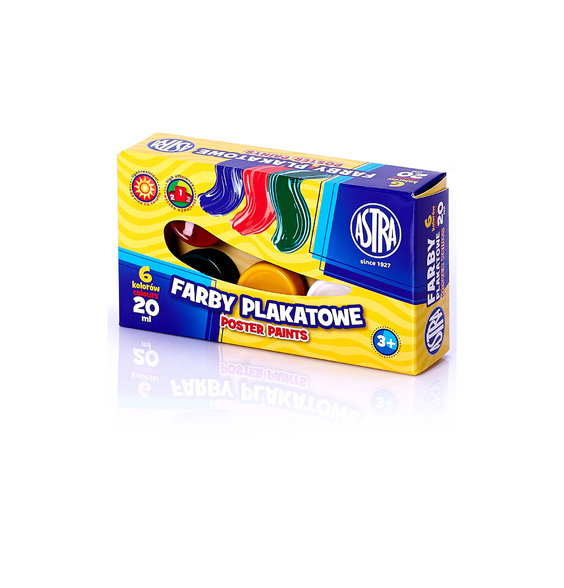 Tempera festék Astra , 6 x 20 ml alt=