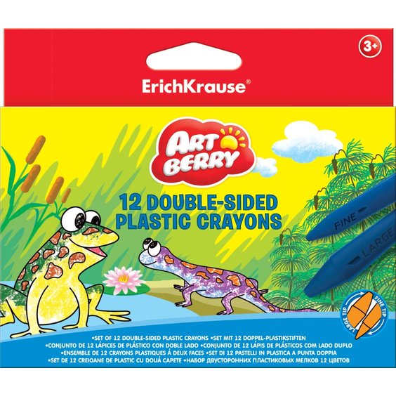 ArtBerry® kétoldalas zsírkréta, 12 színben alt=