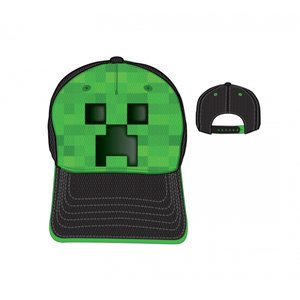 Minecraft sapka zöld/fekete-2
