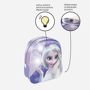 Gyerek hátizsák 3D Frozen 2 villogó lámpával-4