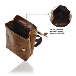 Eleos bőr hátizsák-5