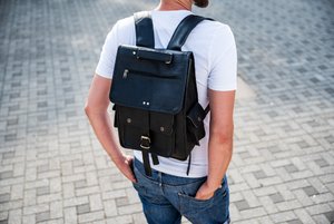 Bőr hátizsák Pénelopé Ebony-1