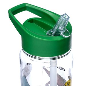 Törhetetlen műanyag palack szívószállal 550 ml – Dinoszaurusz-2