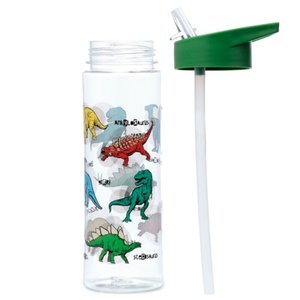 Törhetetlen műanyag palack szívószállal 550 ml – Dinoszaurusz-3