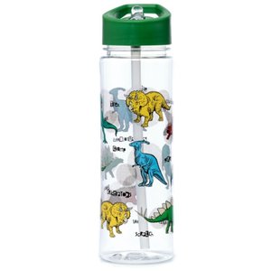 Törhetetlen műanyag palack szívószállal 550 ml – Dinoszaurusz-4