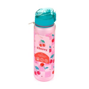 Törhetetlen műanyag palack kupakkal 600 ml – Cherry (cseresznye)-4