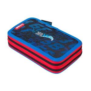 Kétszintes tolltart Hot Wheels felszereléssel, fekete-2