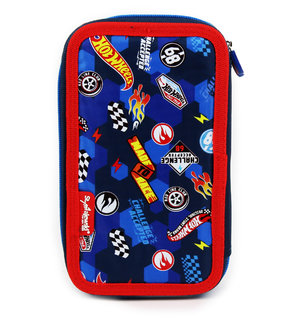 Kétszintes tolltart Hot Wheels felszereléssel, kék-2