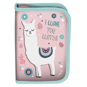 Penál Lama růžový rozkládací-1