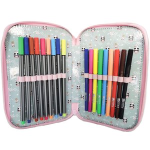Ceruza tok Szerelem panda háromszintes, felszereléssel-4