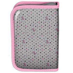 Penál Minnie šedý rozkládací, s vybavením-2