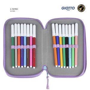 Penál s flitry Frozen třípatrový s vybavením-4