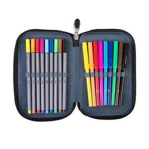 Penál Slang Graffiti třípatrový s vybavením-3