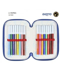 Penál Spiderman metalický třípatrový s vybavením-4