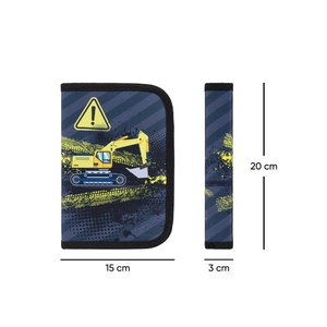 Školní penál klasik dvě chlopně Bagr-5