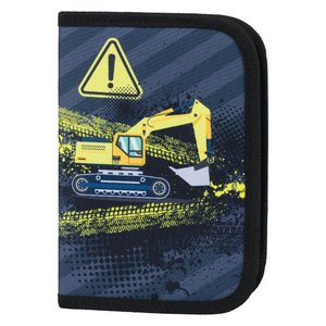 Školní penál klasik dvě chlopně Bagr-1