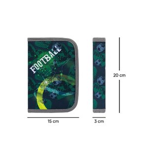 Školní penál klasik dvě chlopně Fotbal-5