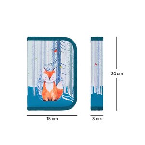 Školní penál klasik dvě chlopně Liška-5