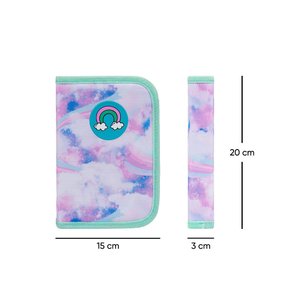 Školní penál klasik dvě chlopně Nebe-5