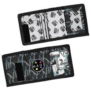 Gyerek pénztárca Maui and sons, fekete-zöld-2