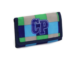 Pénztárca Slim Kocka kék/zöld-1
