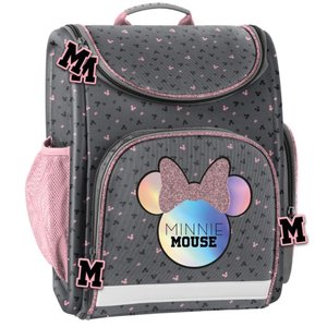 Iskolatáska Minnie mouse, szürke-rózsaszín-1