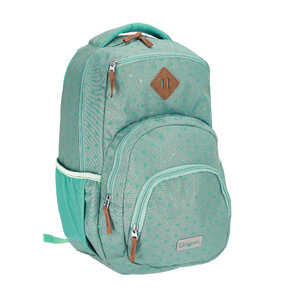 Iskolai hátizsák Wonder green with green foil dots-6