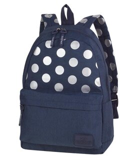 Iskolai hátizsák Street Silver dots/blue-1