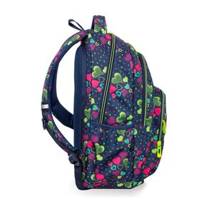Iskolai hátizsák Basic plus Lime hearts-2