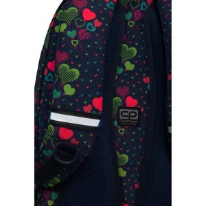 Iskolai hátizsák Basic plus Lime hearts-6