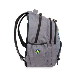Iskolai hátizsák Bentley New badges grey-2
