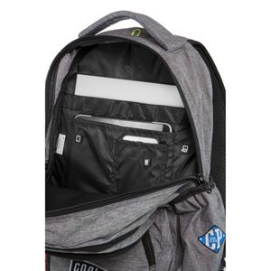 Iskolai hátizsák Bentley New badges grey-5