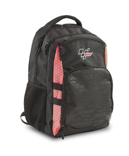 Hátizsák elülső zsebbel  fekete / piros-1