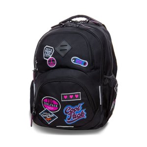 Iskolai hátizsák Dart Badges black-1