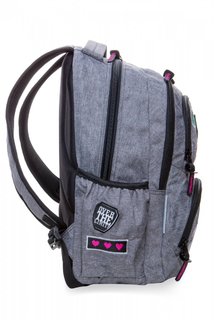 Iskolai hátizsák Dart Badges grey-4