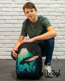 Školní batoh eARTh - Žralok by Lukero-6