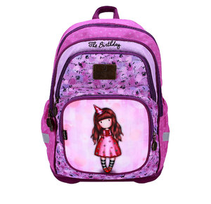 Gorjuss The Birthday iskolai hátizsák egyszínű aljjal-1