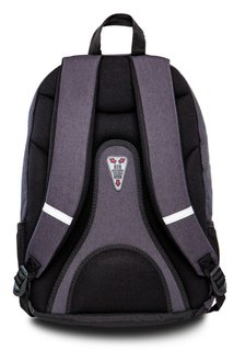 Iskolai hátizsák Hippie Sparkling badges grey-3