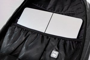 Iskolai hátizsák Hippie Sparkling badges grey-6