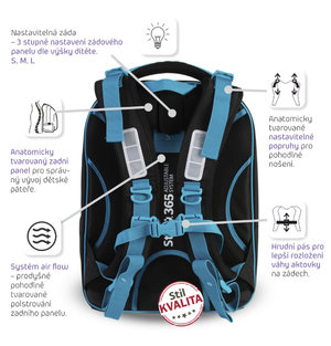 Školní batoh Indian blue-5