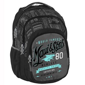 Iskolai hátizsák Maui and sons, fekete-1