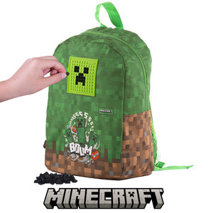 Iskolai hátizsák Minecraft egykamrás-5