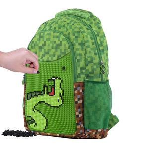 Iskolai hátizsák MineCraft zöld-3