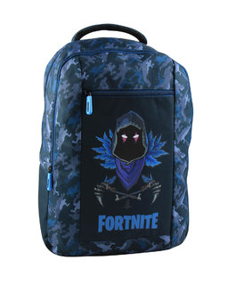 Raven kétrekeszes hátizsák, fekete / kék-1