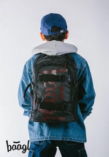 Iskolai hátizsák Skate Red-11
