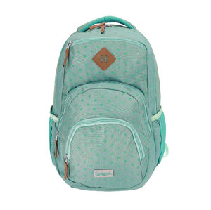 Iskolai hátizsák Wonder green with green foil dots-1