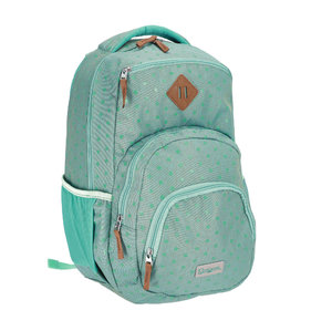 Iskolai hátizsák Wonder green with green foil dots-6