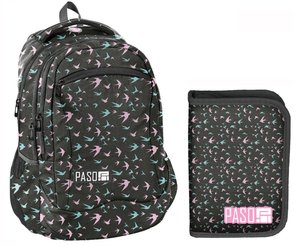 Iskolai szett Birds, szétnyitható tolltartóval-1